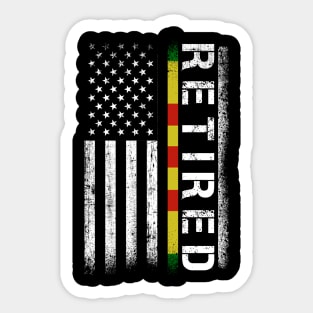 Retired Vietnam Veteran - Military Gift Sticker